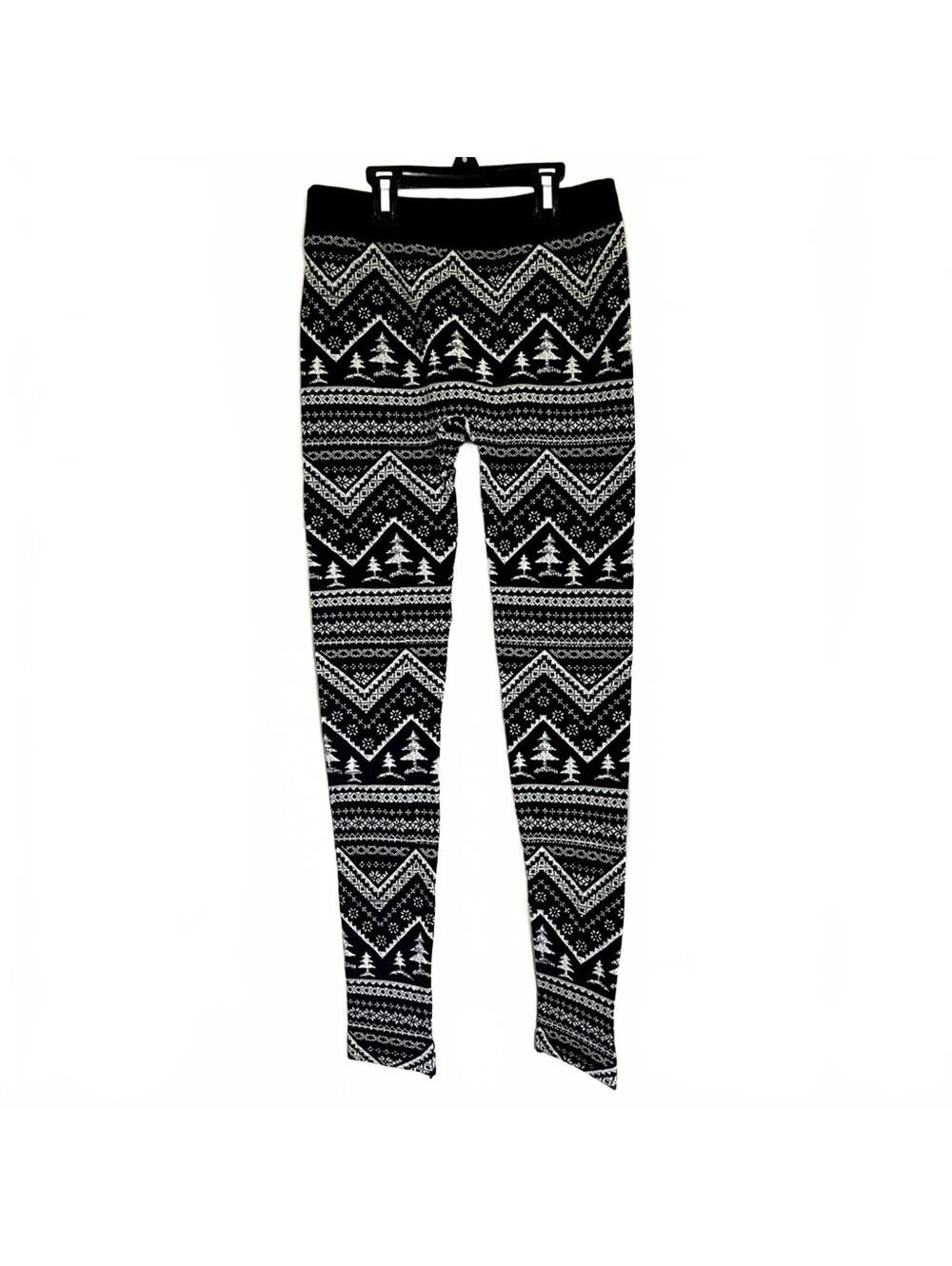 Fleece lined Leggings in Fair Isle pattern Juniors M